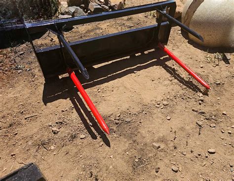 skid steer bale spike|bale spike for front loader.